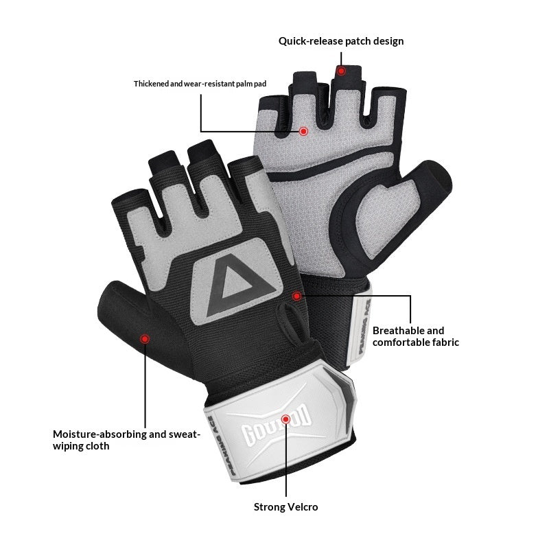 Guantes de medio dedo para ciclismo y escalada al aire libre