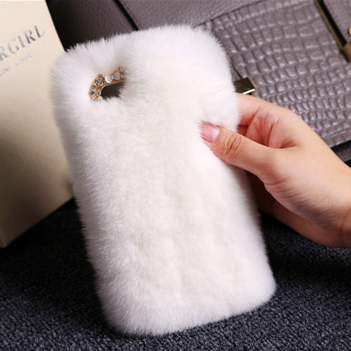 Compatible con Apple, nuevo teléfono móvil iphone7 plus shellx Rex fur plush lujosa funda protectora de piel fashionista