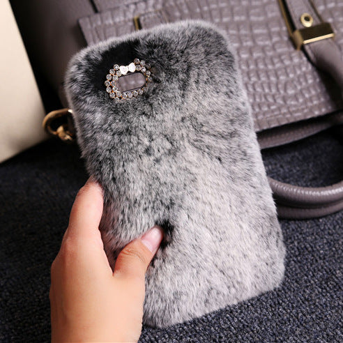 Compatible con Apple, nuevo teléfono móvil iphone7 plus shellx Rex fur plush lujosa funda protectora de piel fashionista