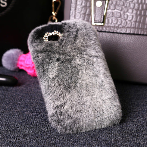 Compatible con Apple, nuevo teléfono móvil iphone7 plus shellx Rex fur plush lujosa funda protectora de piel fashionista