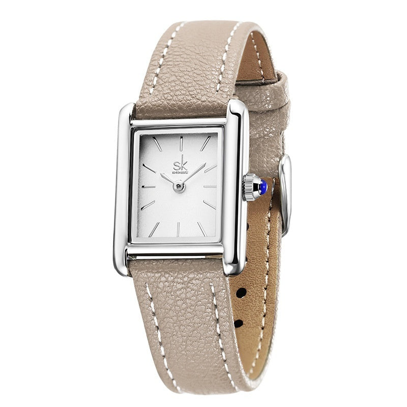 Reloj retro para minorías, reloj de cuarzo resistente al agua, reloj cuadrado pequeño de alta calidad.