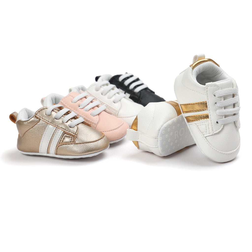 Mocasines para bebé niño y niña, de piel sintética, antideslizantes, suaves, para recién nacidos