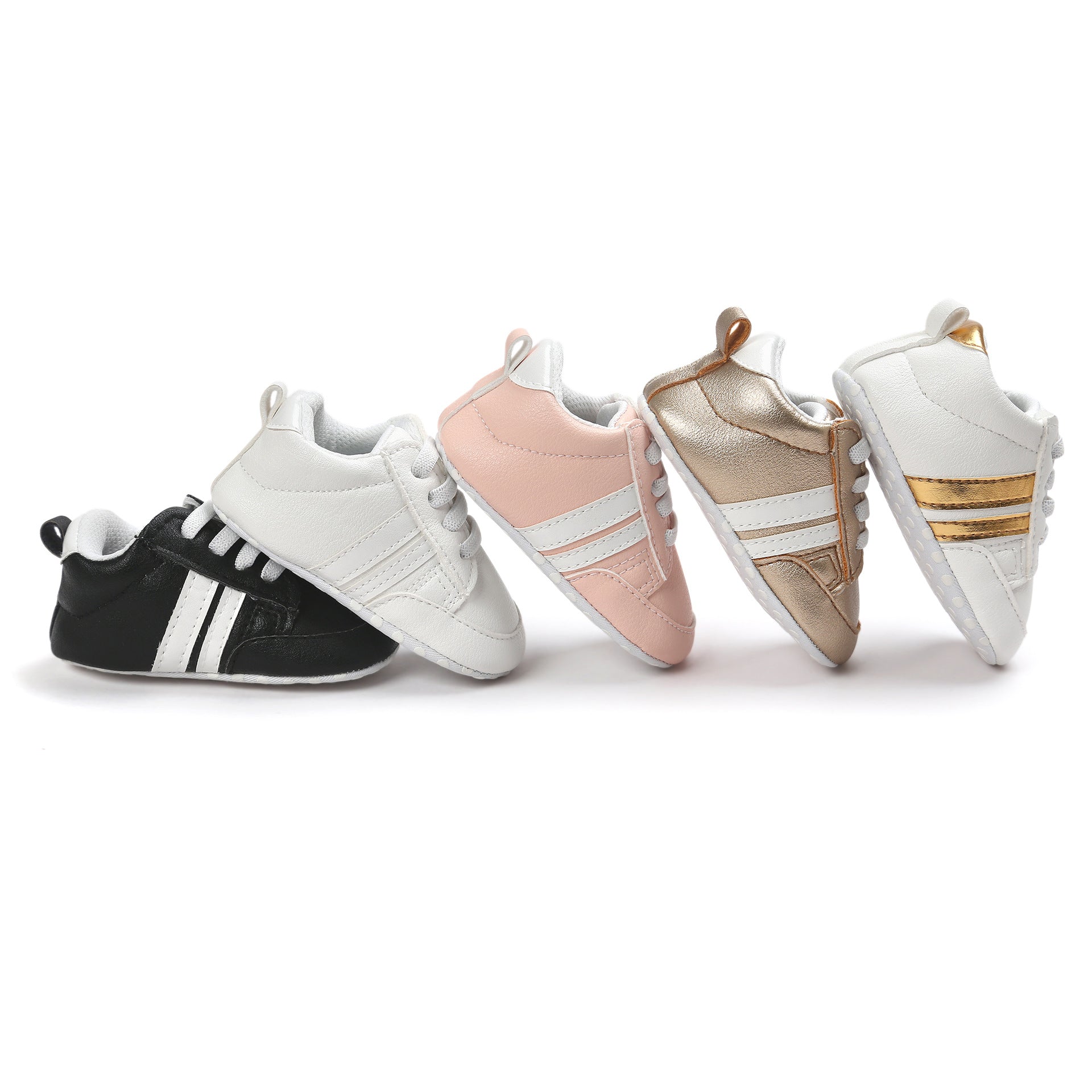 Mocasines para bebé niño y niña, de piel sintética, antideslizantes, suaves, para recién nacidos