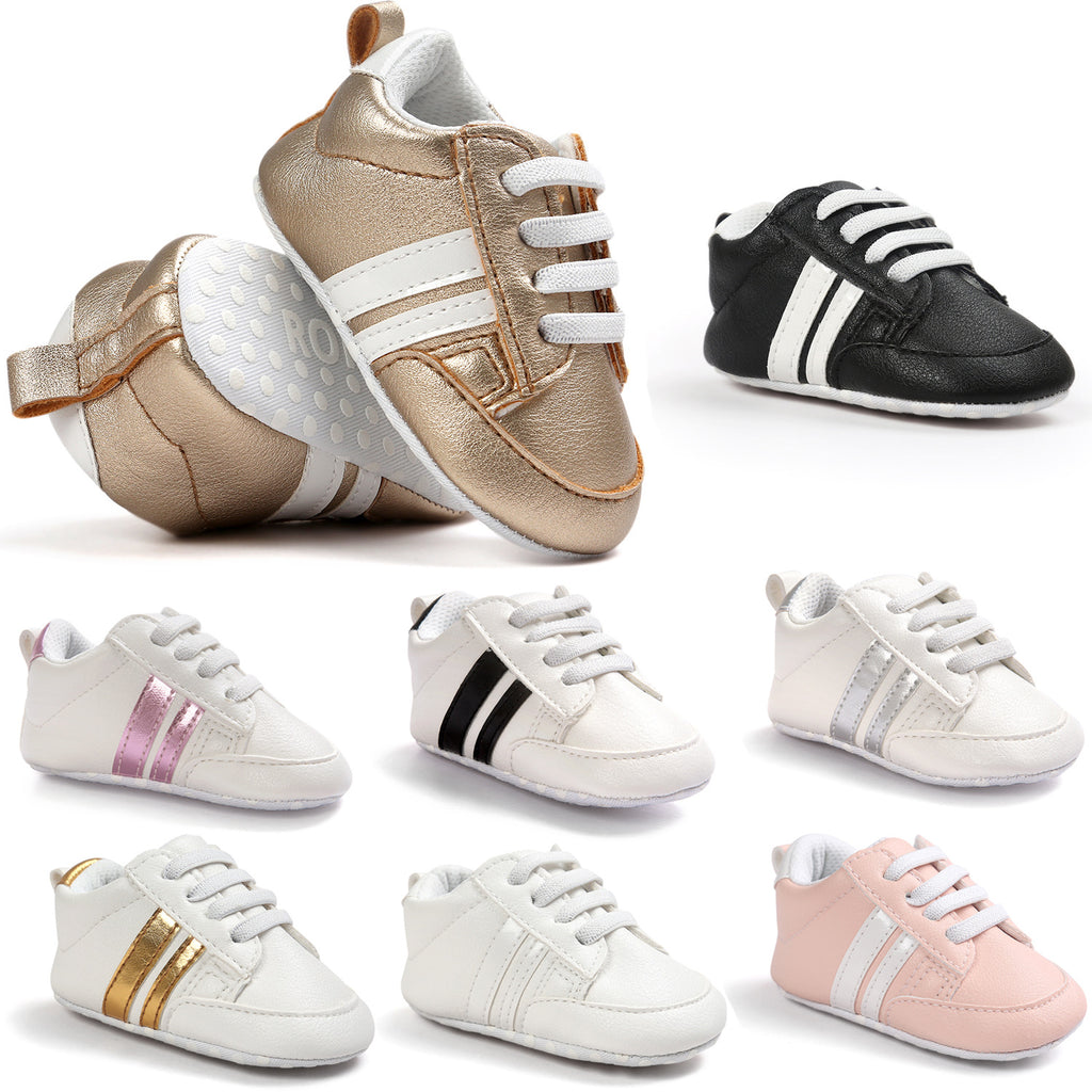 Mocasines para bebé niño y niña, de piel sintética, antideslizantes, suaves, para recién nacidos