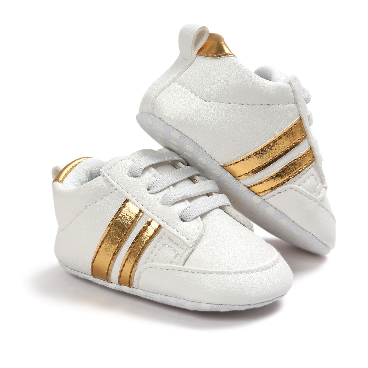 Mocasines para bebé niño y niña, de piel sintética, antideslizantes, suaves, para recién nacidos