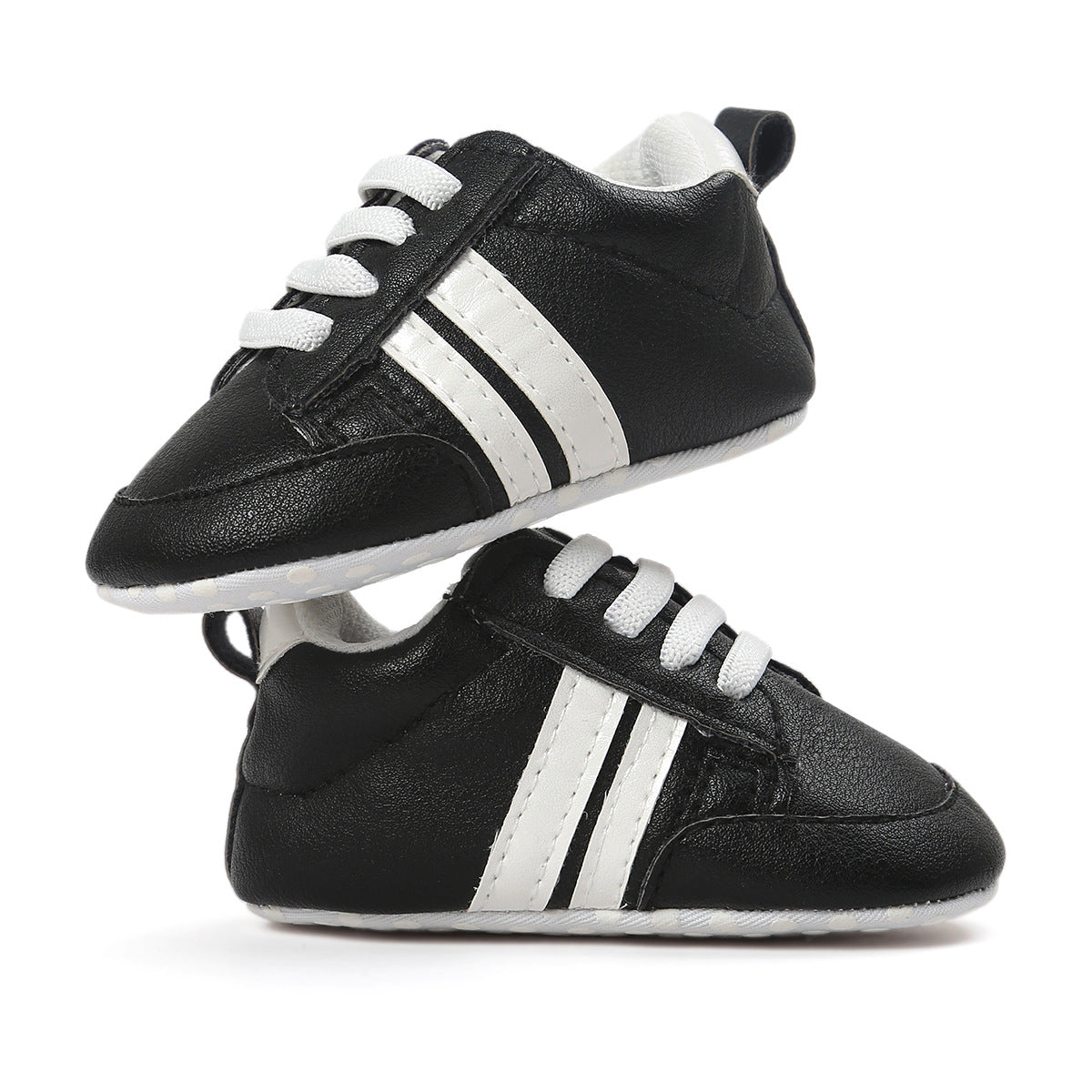 Mocasines para bebé niño y niña, de piel sintética, antideslizantes, suaves, para recién nacidos