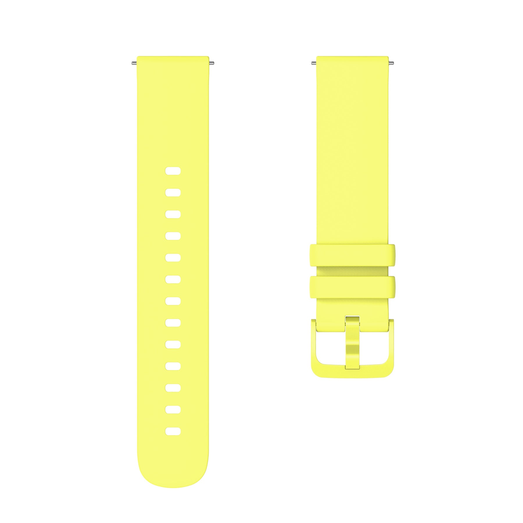 Flat Same Color Buckle Universal Silicone Strap