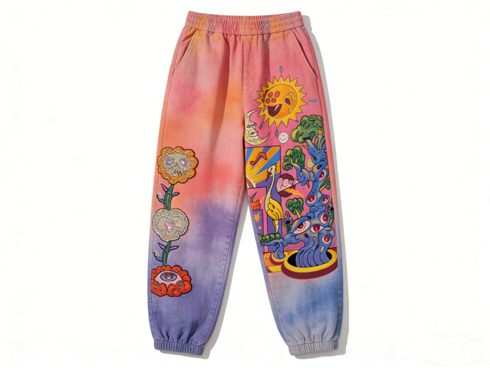 Pantalones tobilleros estampados para hombre