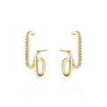 Women's Geometric Zircon Earrings