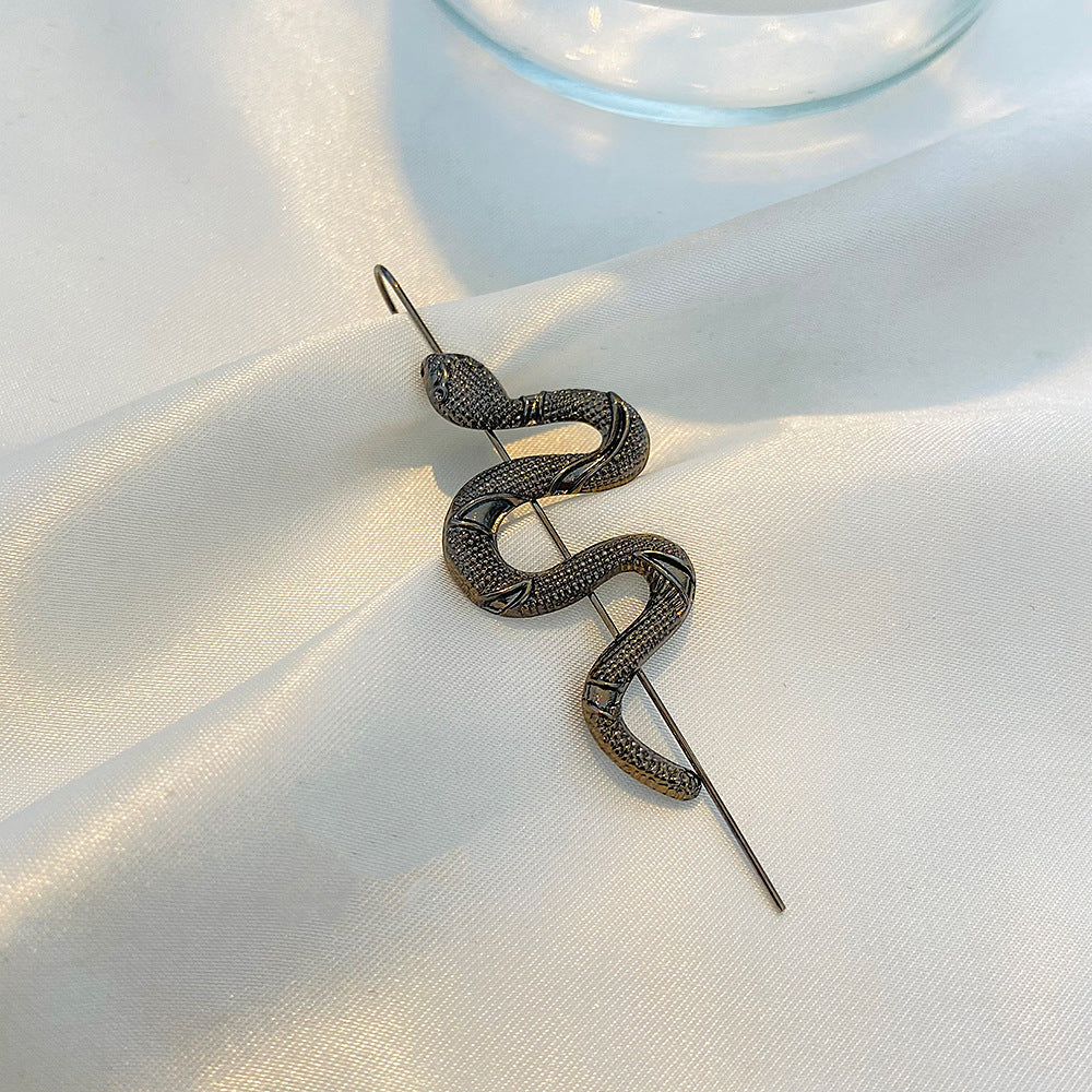 Pendientes colgantes de serpiente simulados con personalidad de moda para mujer