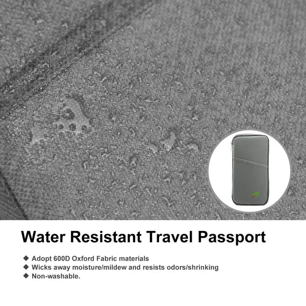 Cartera para pasaporte de viaje, 12 compartimentos, porta billetes, identificación, tarjetas de crédito, documentos impermeables, organizador de teléfono.
