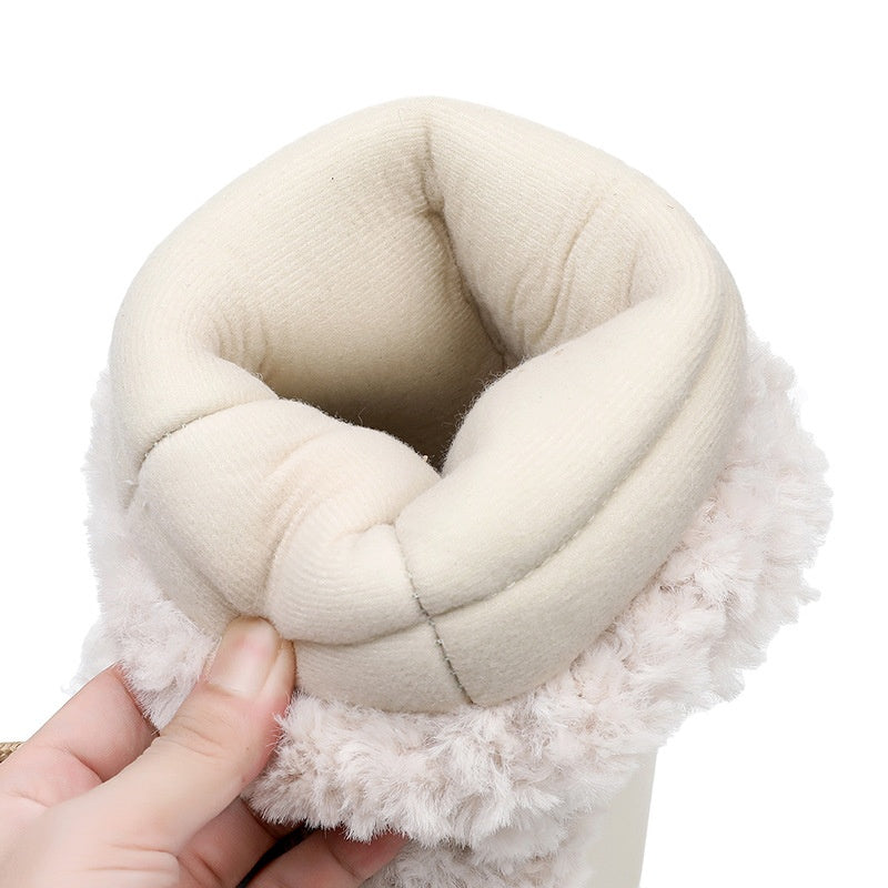 Botas de nieve de piel de cordero para mujer