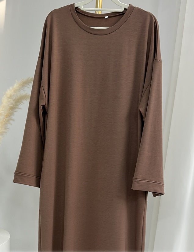 Women's Simple And Comfortable Solid Color Sweatshirt Dress
