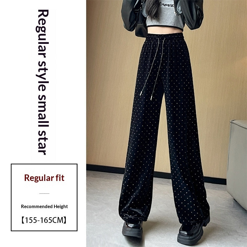 Pantalones rectos adelgazantes de cintura alta para mujer