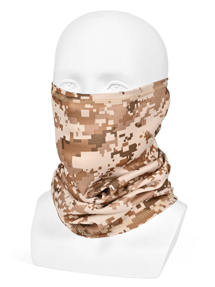 Polaina de cuello transpirable todo en uno con protección solar, perfecta para uso en exteriores.