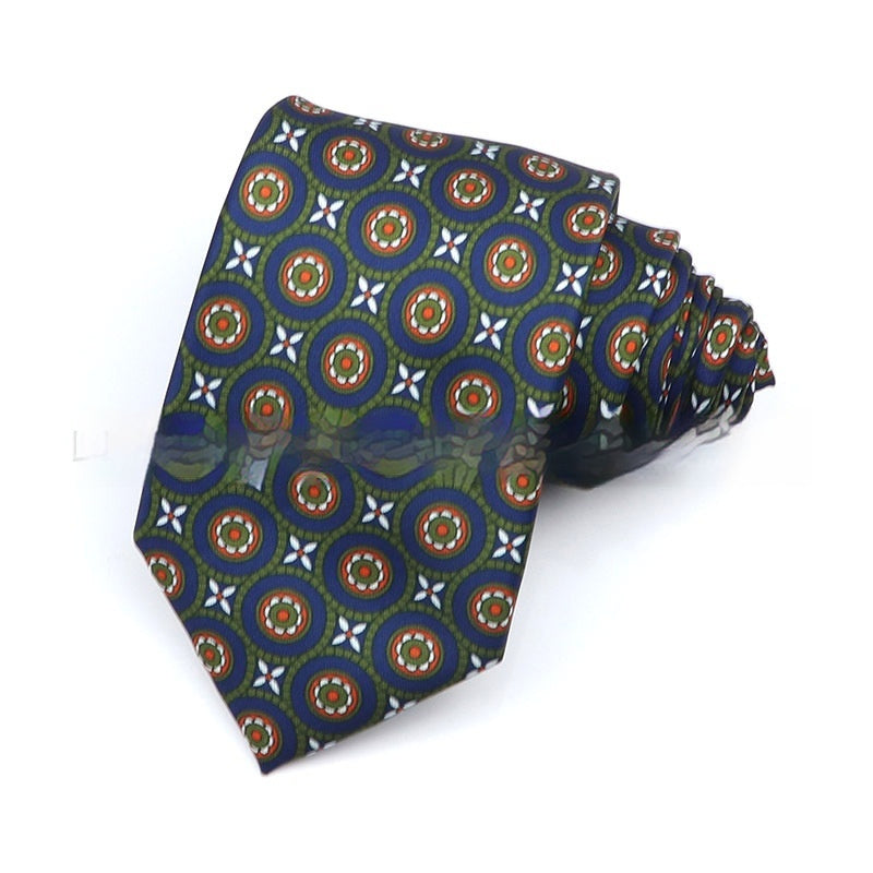 Corbata de trabajo estampada de poliéster para hombre