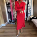Vestido elegante de manga larga para mujer