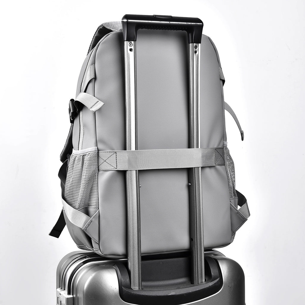 Mochila de negocios minimalista de gran capacidad y color sólido para hombre
