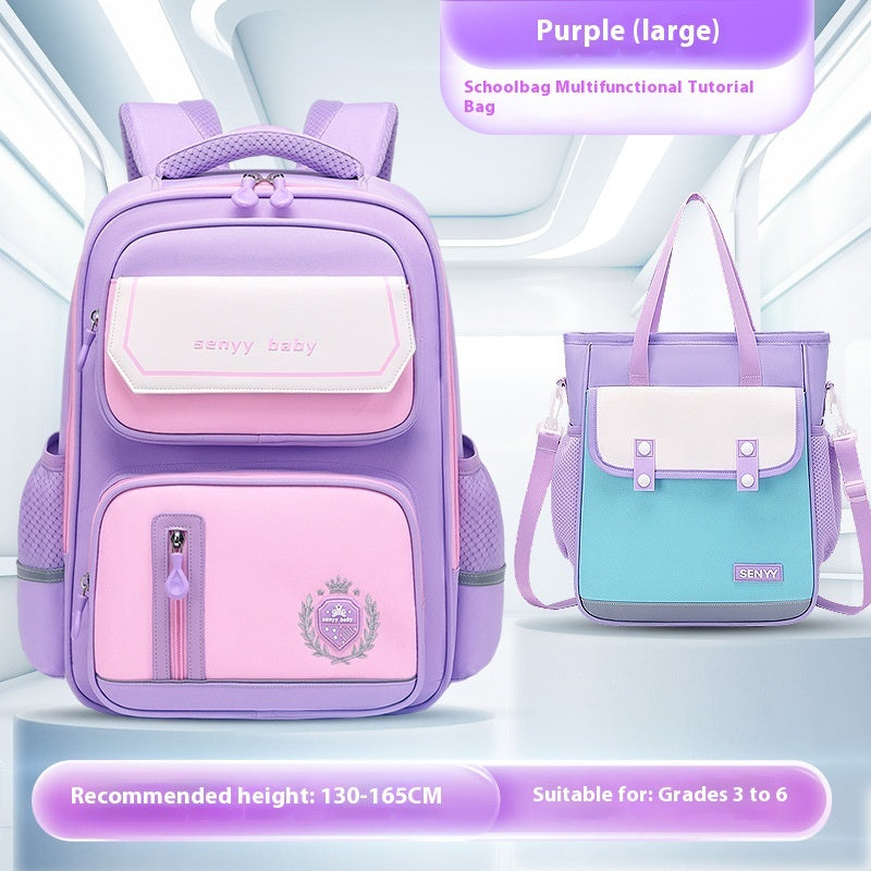 Mochila infantil con protección para la columna vertebral, impermeable, de tela Oxford de gran capacidad