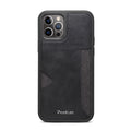Estuche para teléfono con tarjetero de cuero para negocios