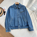 Turn-down Collarstand-up Collar Denim Jacket