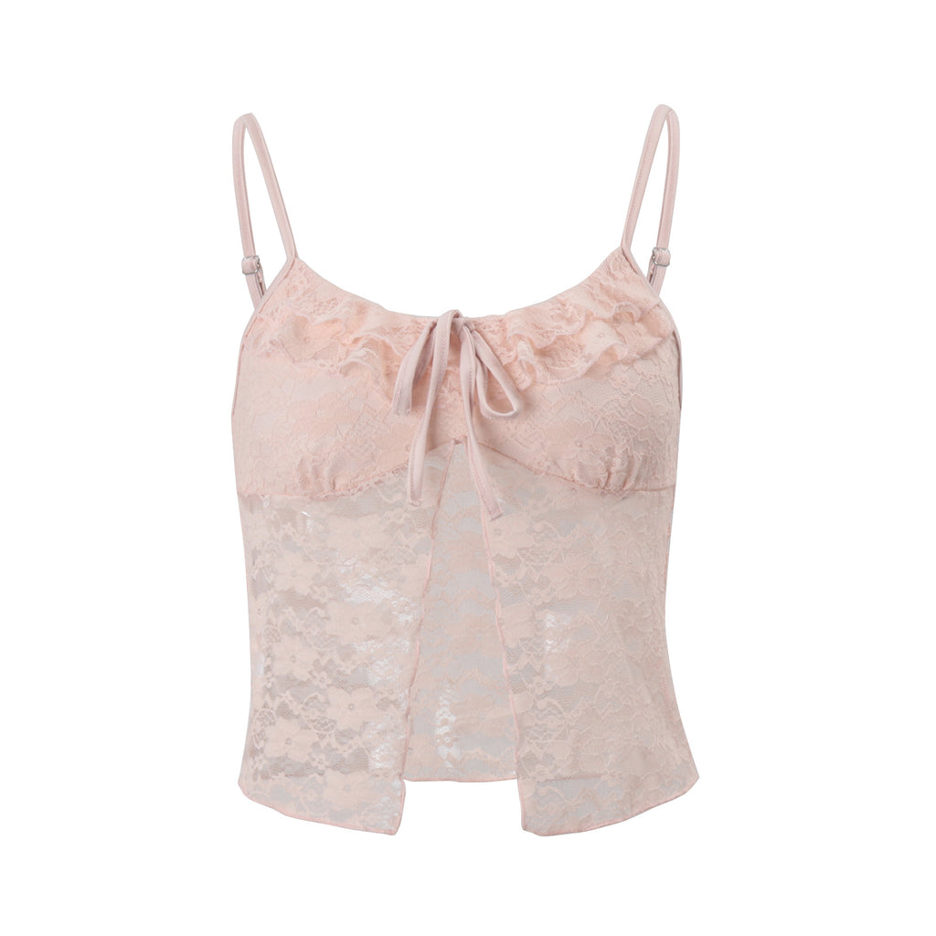 Fashionable Lace-trimmed Camisole Top For Women