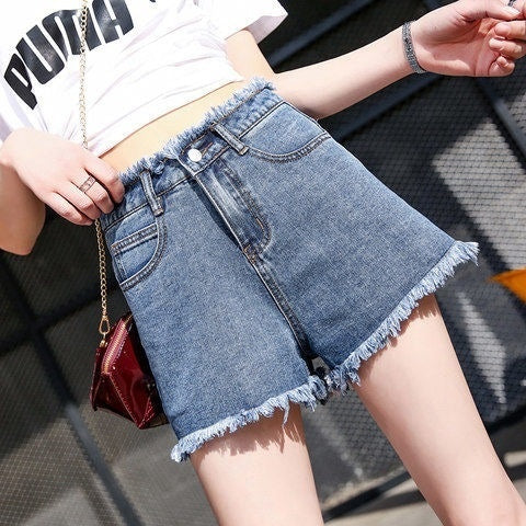 Nuevos pantalones cortos vaqueros para mujer para el verano, estilo coreano, adelgazantes y súper versátiles.