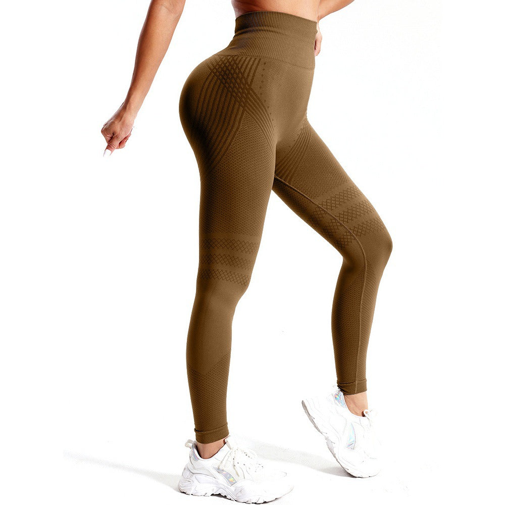 Pantalones de yoga de cintura ultraalta y leggings de fitness sin costuras