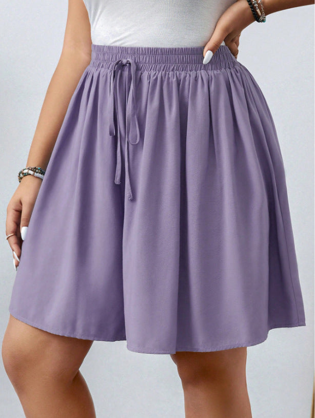 Women's Solid Color Fashion All-Match Shorts