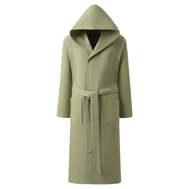 Albornoz con capucha de algodón puro para hombre