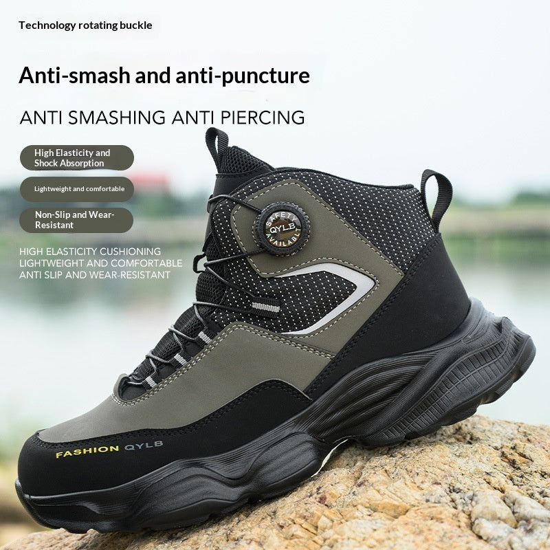 Zapatos de seguridad cómodos y duraderos con hebilla giratoria de liberación rápida