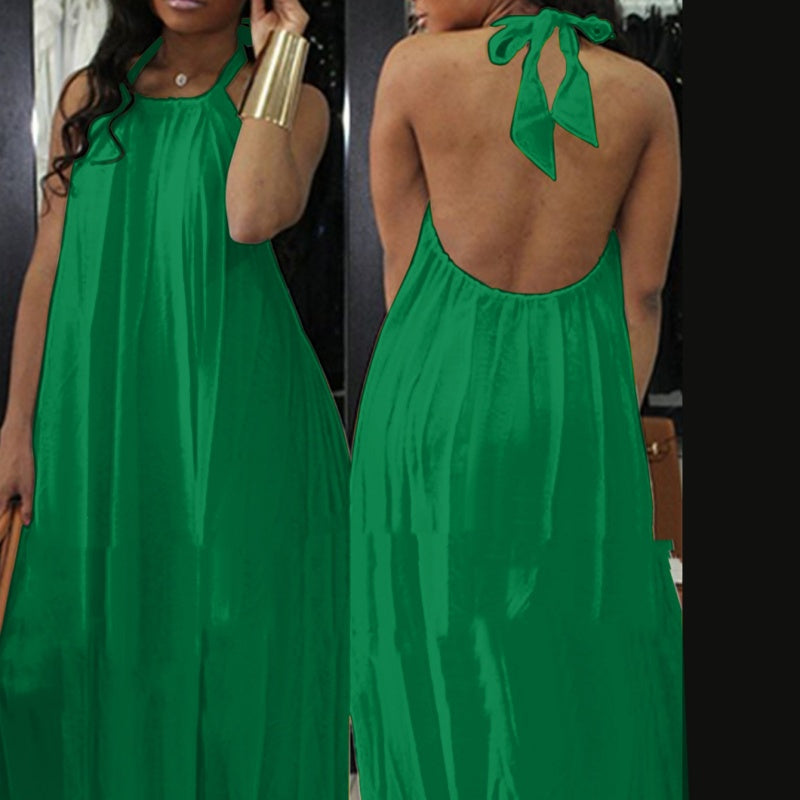 Strap Bohemian Candy-Colored Womens Dress