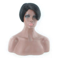 Pelucas cortas bob con encaje frontal para mujeres negras, cabello humano