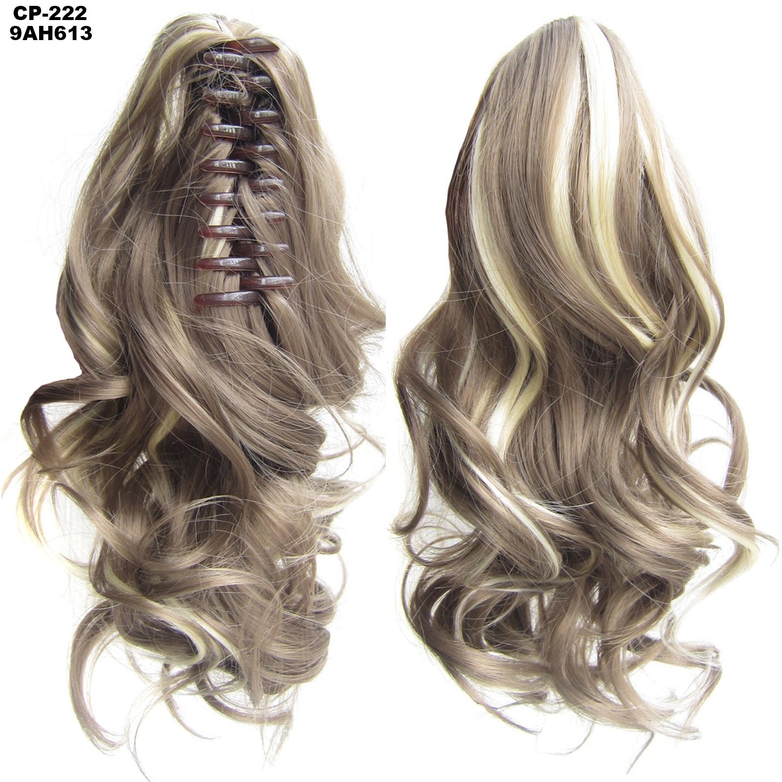 Cola de caballo ondulada larga, envuelta alrededor de la cola de caballo, con clip, tocado, postizo gris, extensiones naturales