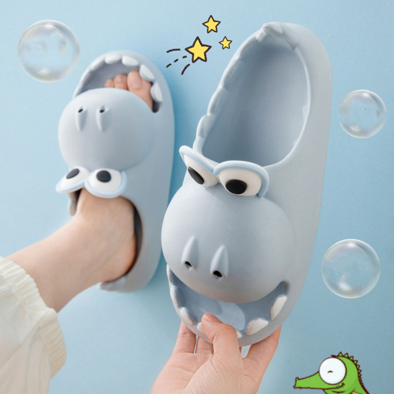 Zapatillas de dinosaurio para niños, venta al por mayor, sandalias de EVA con dibujos animados de verano para padres e hijos, para exteriores, para el hogar, para mujeres, hombres y niños, lindas zapatillas para bebés.