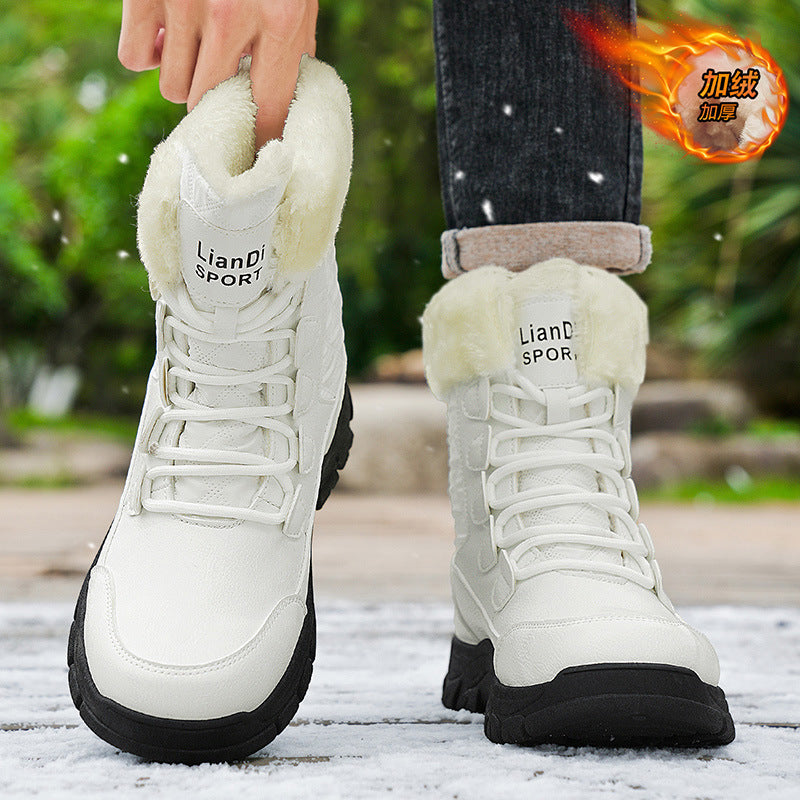Nuevas botas de estilo británico con forro polar para hombre