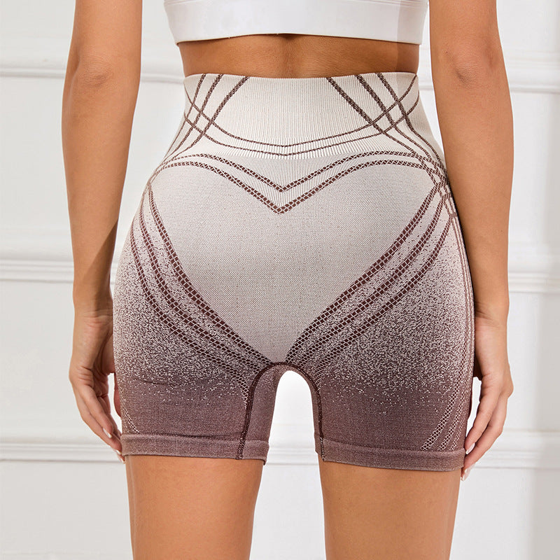 Pantalones cortos deportivos y de fitness con degradado para mujer