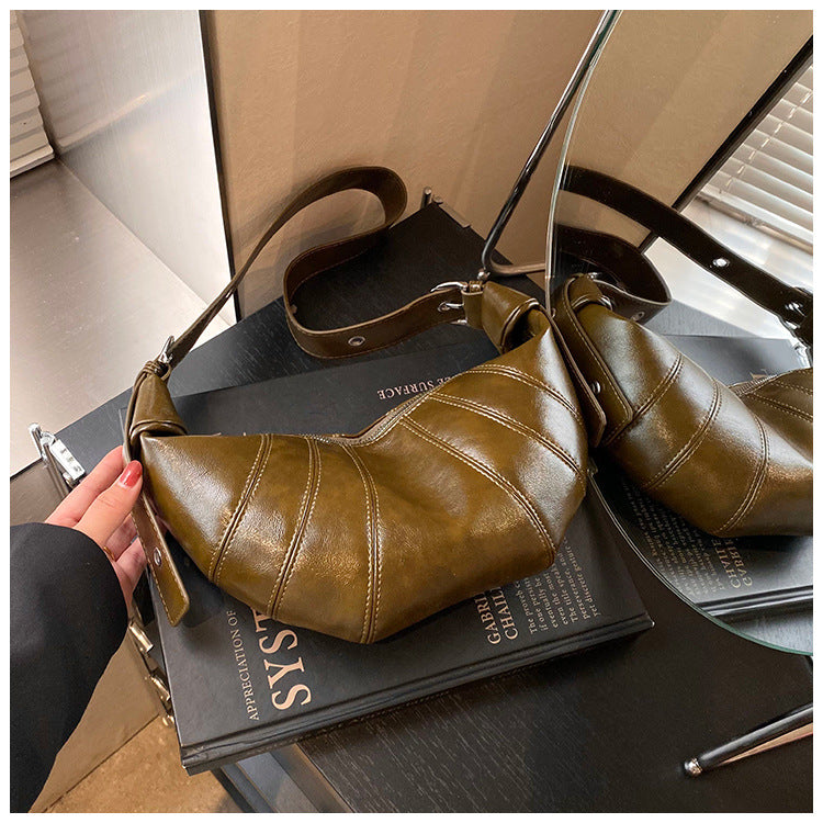 Bolso Dumpling: un bolso bandolera sencillo, elegante y retro para mujer.