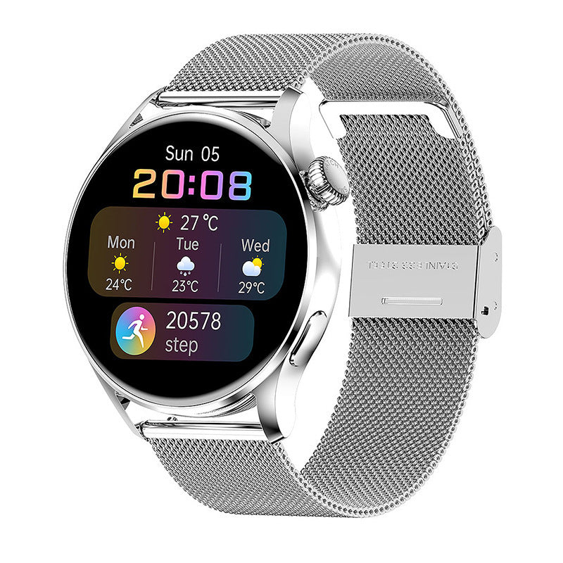 Reloj inteligente para adultos con monitorización de frecuencia cardíaca, seguimiento de actividad física y funciones de voz inteligentes.