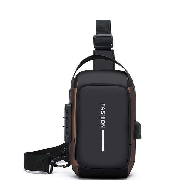 Bolso bandolera de un solo hombro para hombre, impermeable y resistente a la abrasión.