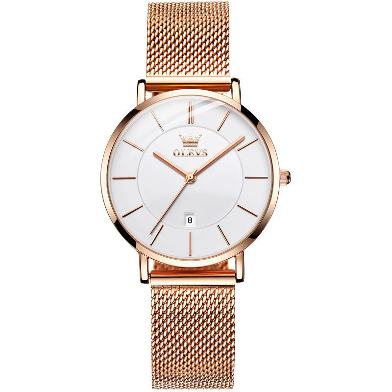 Reloj electrónico de cuarzo para pareja de hombres y mujeres delgados para el Día de San Valentín