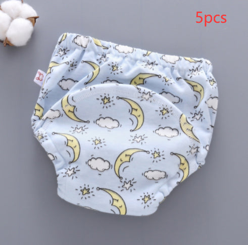 Pantalones de entrenamiento para bebé, lavables, de gasa de 6 capas, para cubrir pañales
