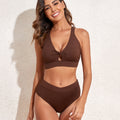 Sexy Cross Push Up Bikini High Waist Slimming Two-piece Swimsuits
