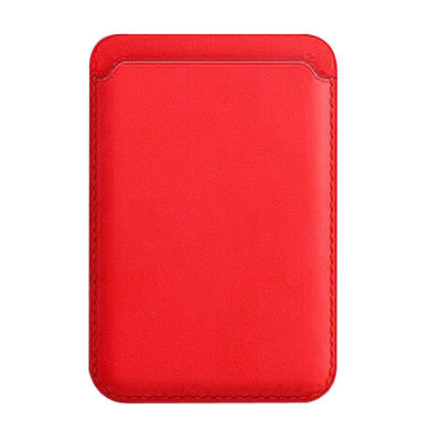 Compatible con Apple, funda protectora de cuero con bolsa para tarjeta magnética