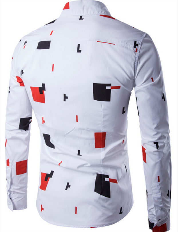 Camisa casual de manga larga para hombre