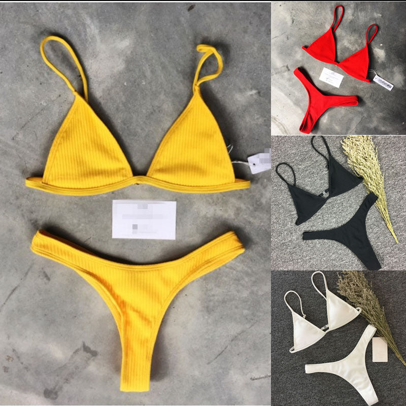 Split swimwear Women Two Piece Swimsuit Beach Vacation Summer