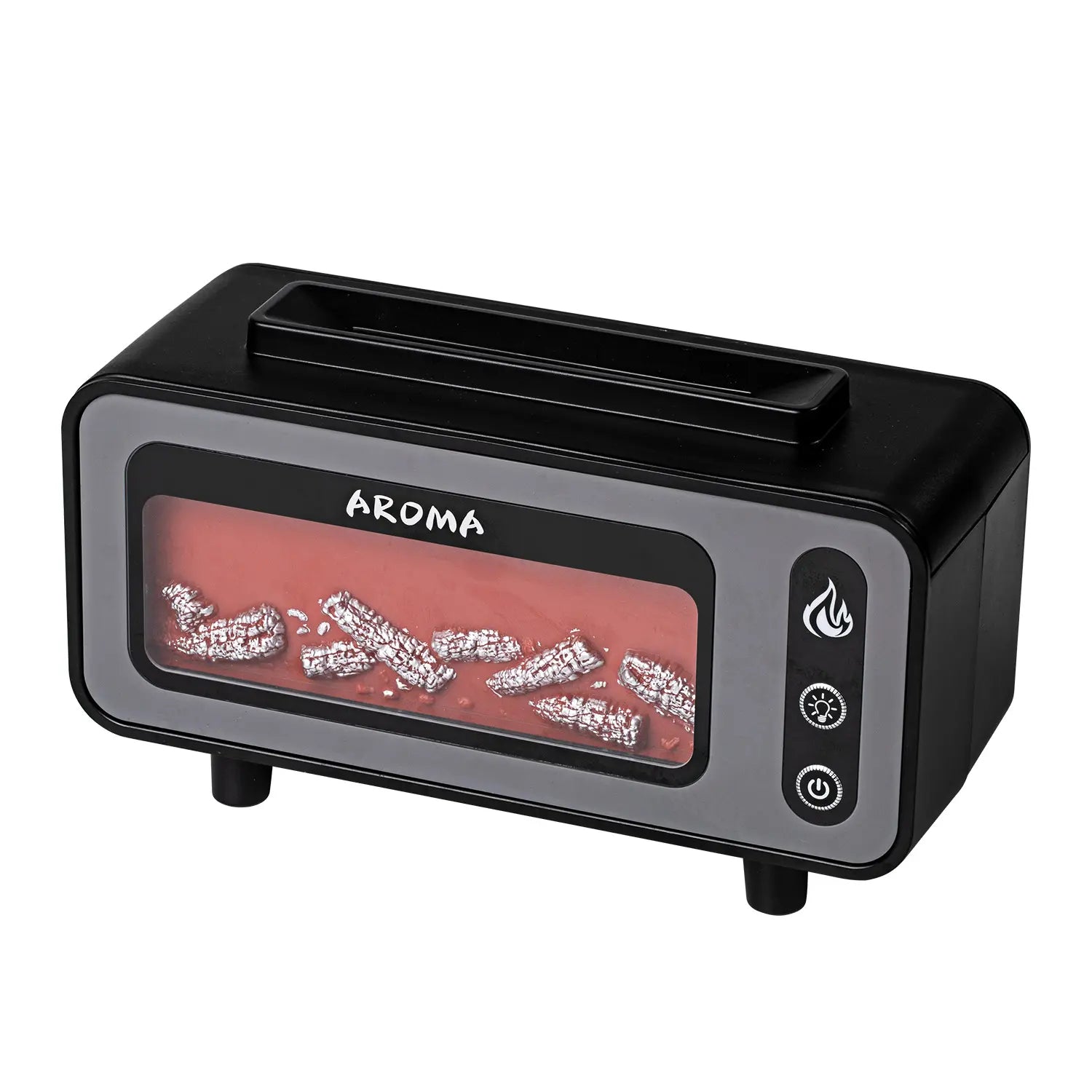 Humidificador ultrasónico de llama de 200 ml con diseño de chimenea 3D y difusor de aroma con luz colorida para dormitorio.