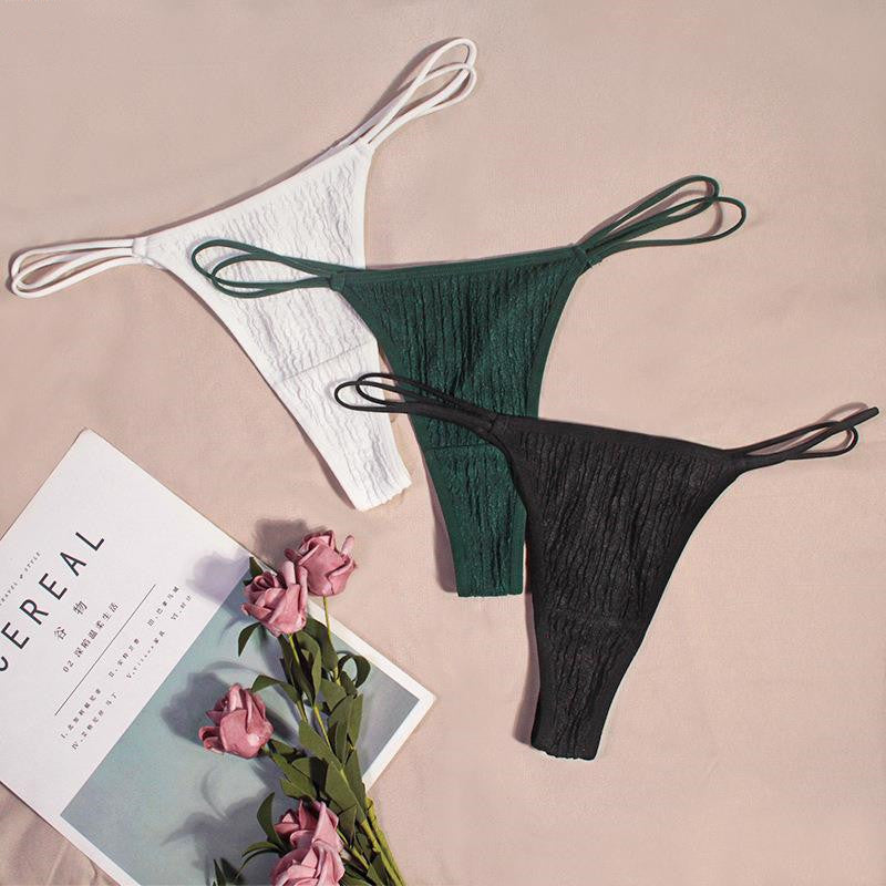 Women's Spaghetti Strap Alphabet Thong