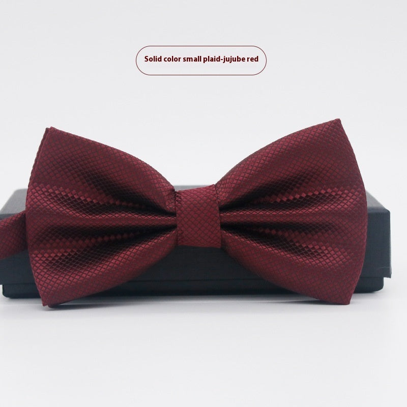 Corbata de lazo para novio, de color liso, para boda, negocios, informal, para hombre