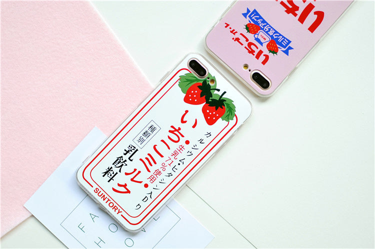 Funda de teléfono con diseño de fresa